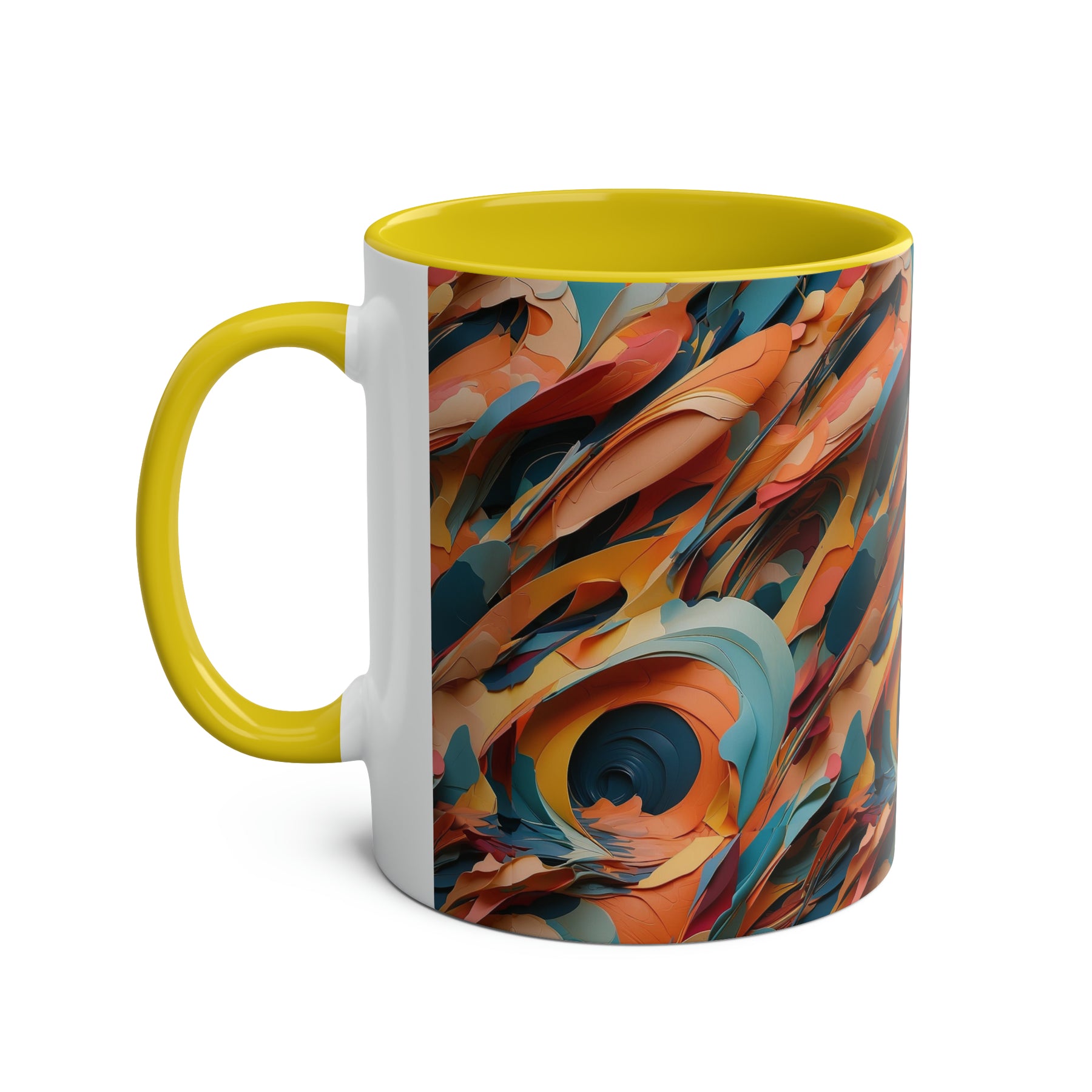 yellow water wave cup