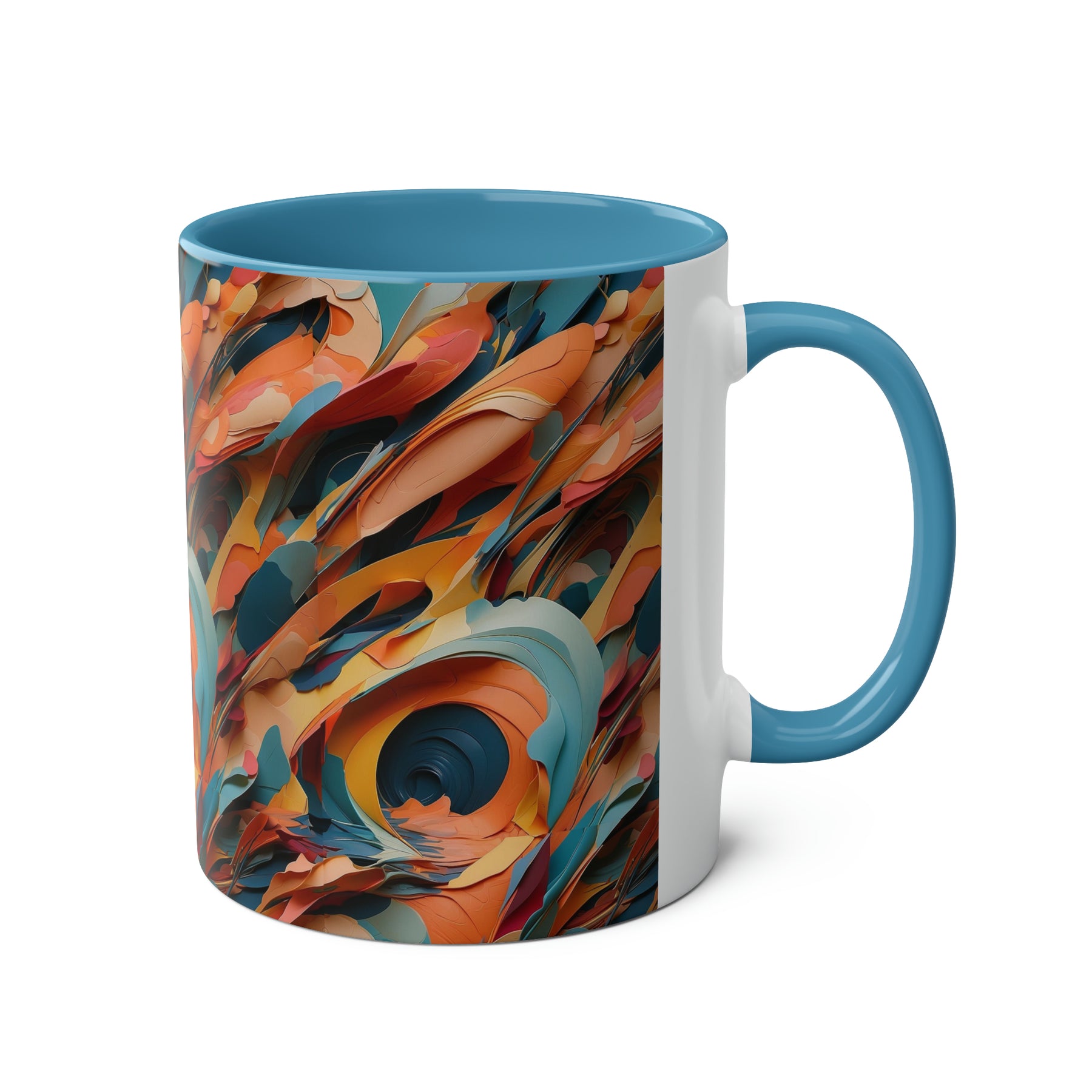 blue water wave cup