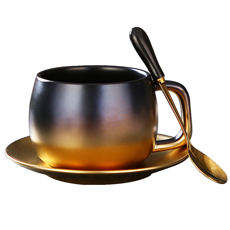 Gold ceramic cup