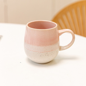 Large Gradient Ceramic Pink Coffee Mug