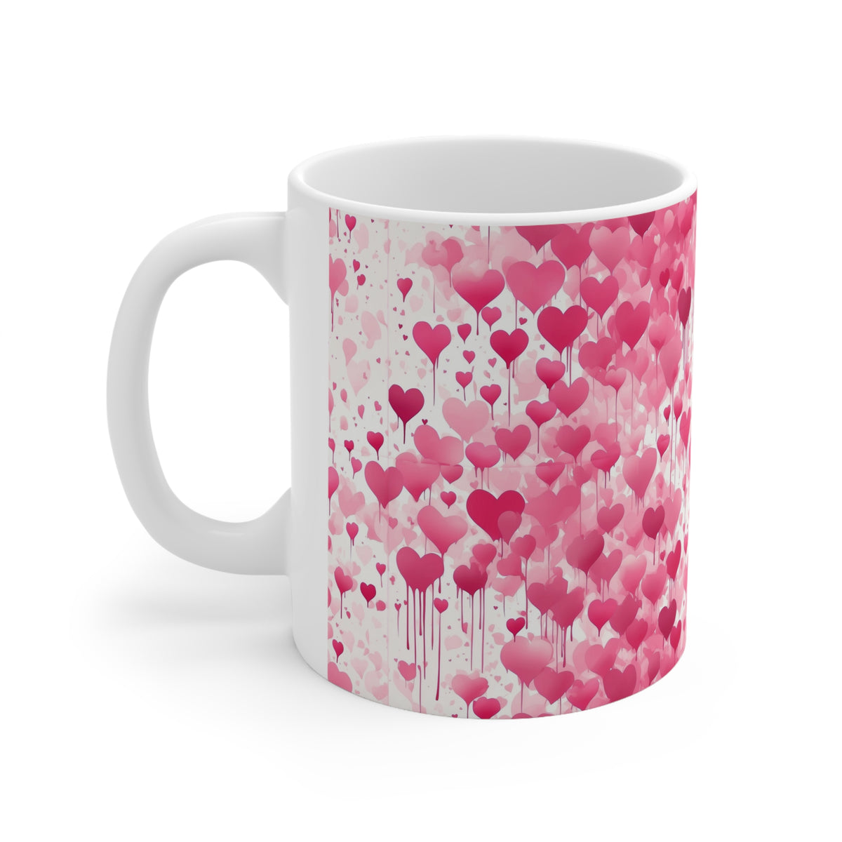 Heart Printed Ceramic Mugs