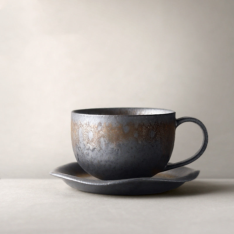 Vintage Antique-Style Grey Coffee Cup