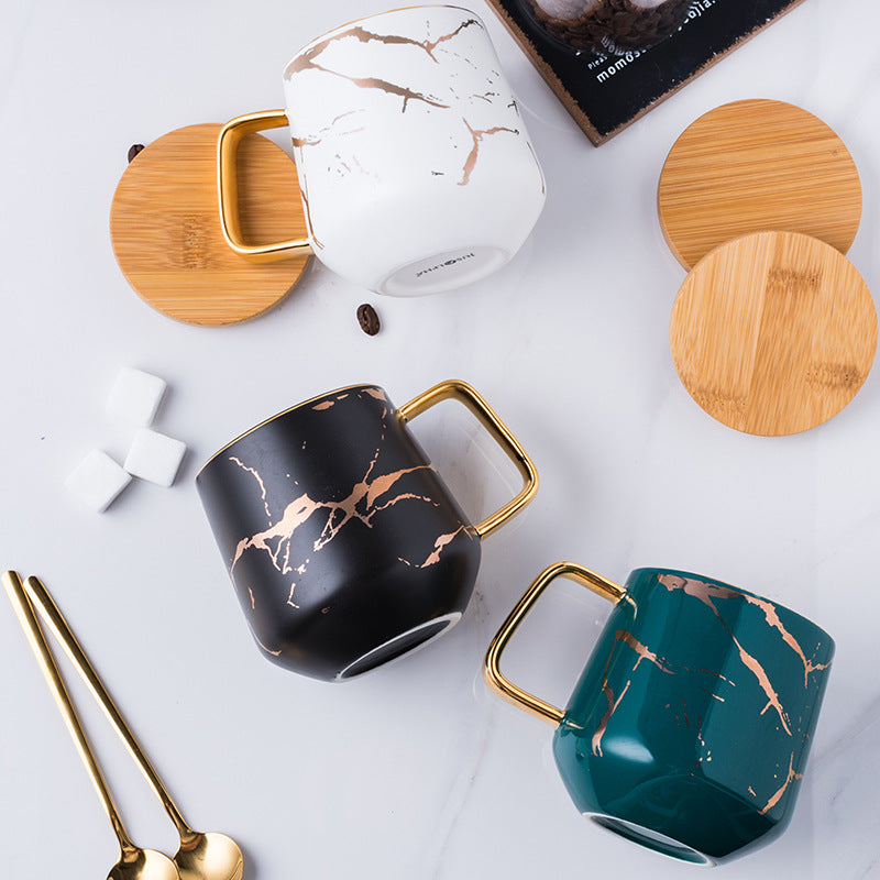 Kintsugi-Inspired Ceramic Coffee Cup