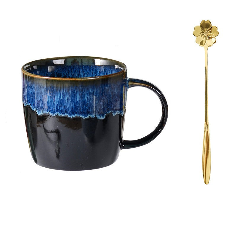 Royal Blue cup with spoon