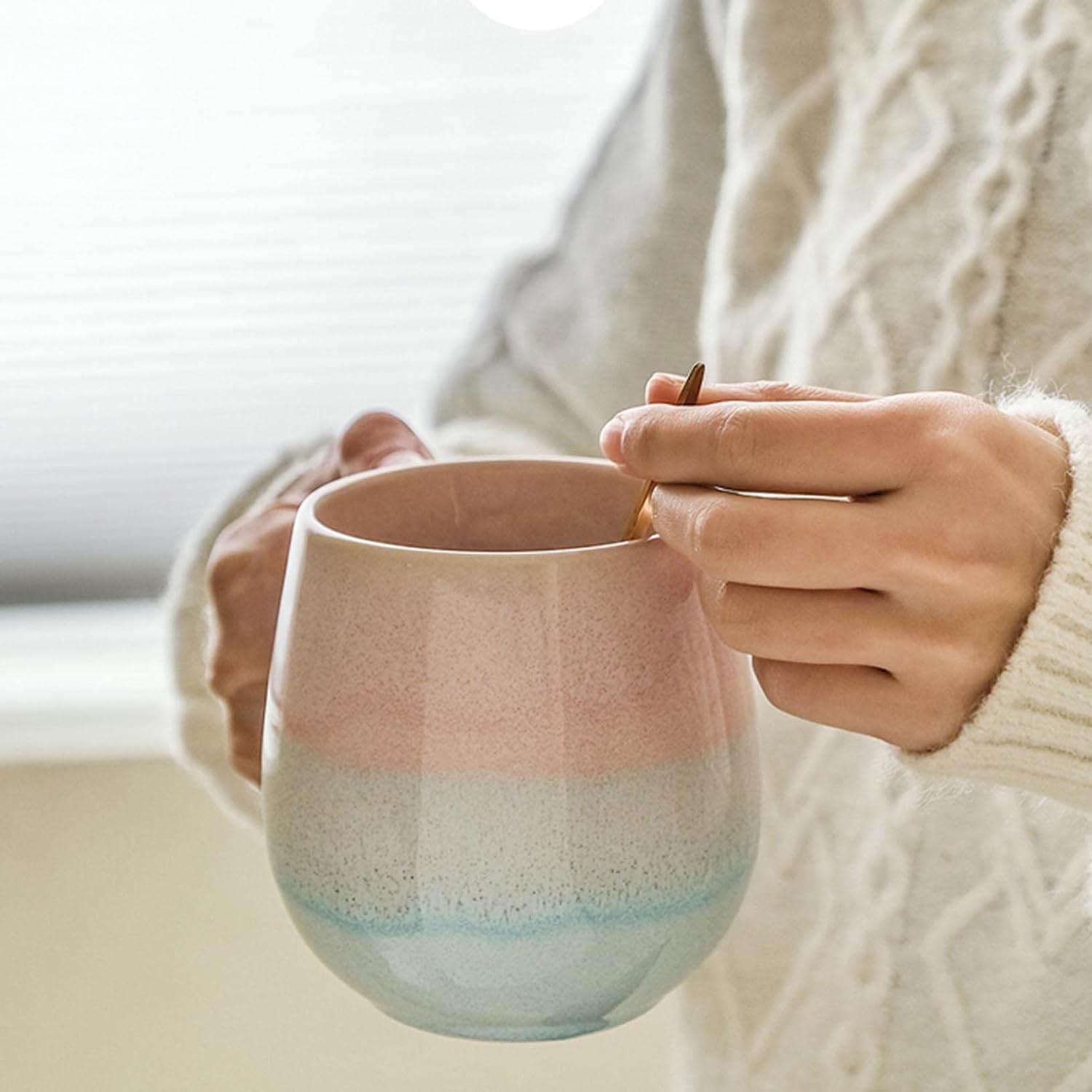 Large Gradient Ceramic Coffee Mug
